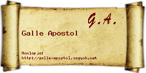 Galle Apostol névjegykártya